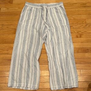 GAP Blue and White Striped Women's Pants